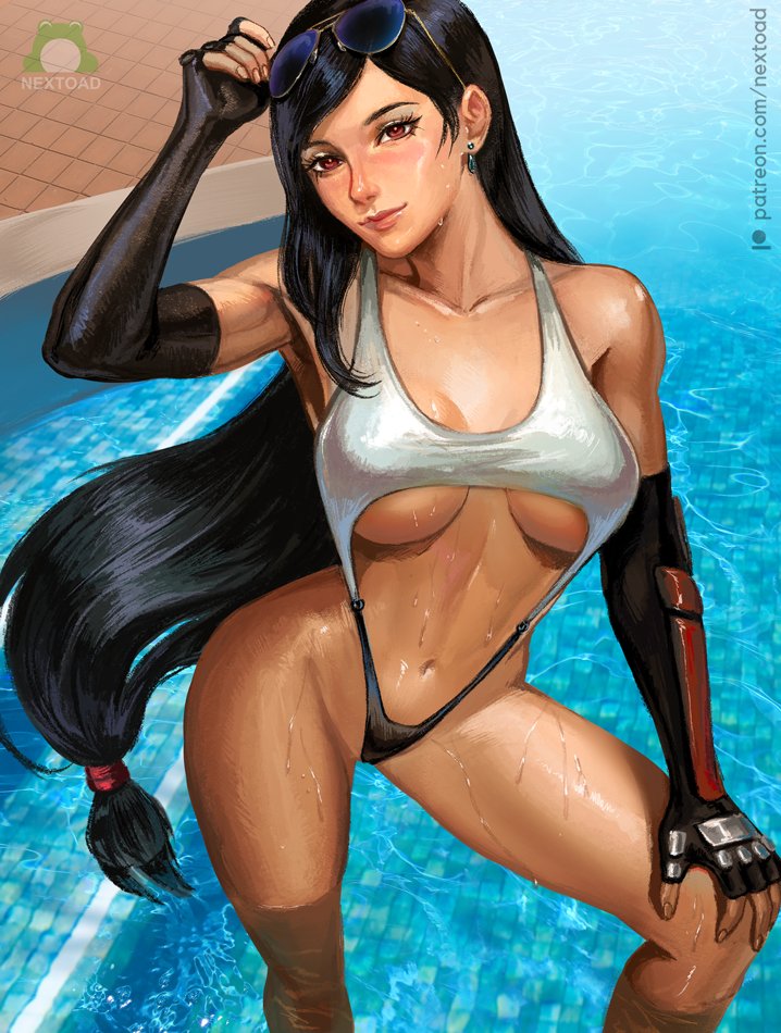 tifa lockhart (final fantasy and 1 more) drawn by nextoad