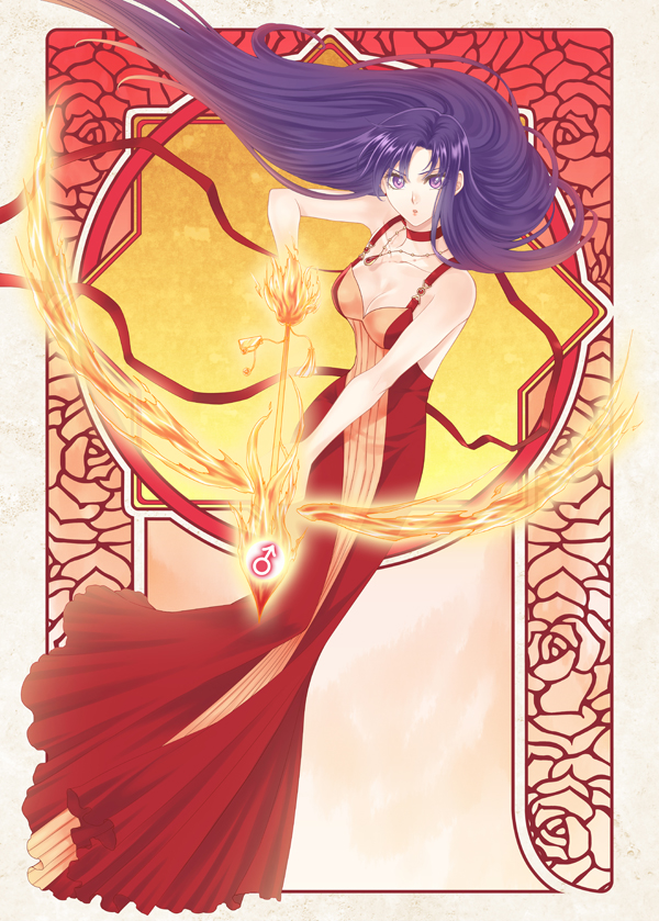 hino rei and princess mars (bishoujo senshi sailor moon) drawn by nickii25