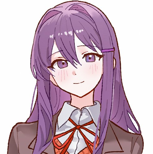 yuri (doki doki literature club) drawn by yuna_4568