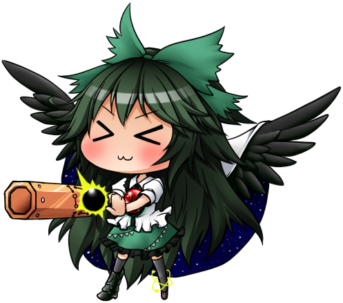 reiuji utsuho and hiyoko (touhou and 1 more) drawn by miyatabi-touya