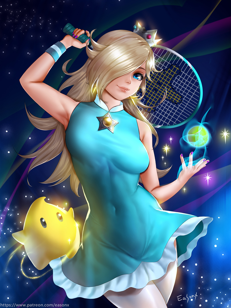 rosalina and luma (mario and 3 more) drawn by easonx