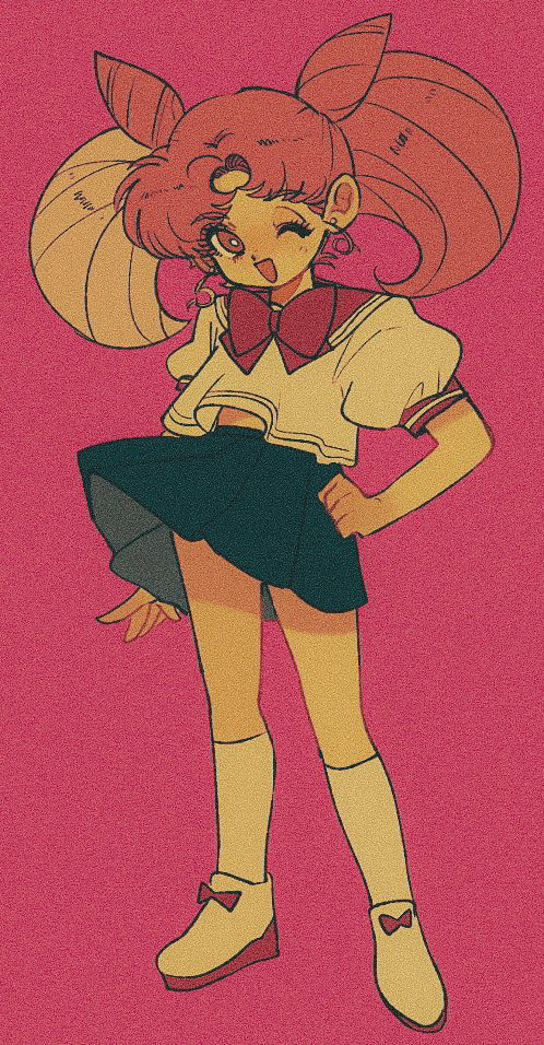 chibi usa (bishoujo senshi sailor moon) drawn by pikurusu