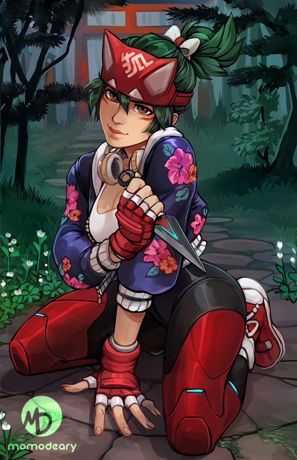 kiriko and athleisure kiriko (overwatch and 1 more) drawn by momo-deary