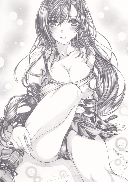 tifa lockhart (final fantasy and 2 more) drawn by mikuro