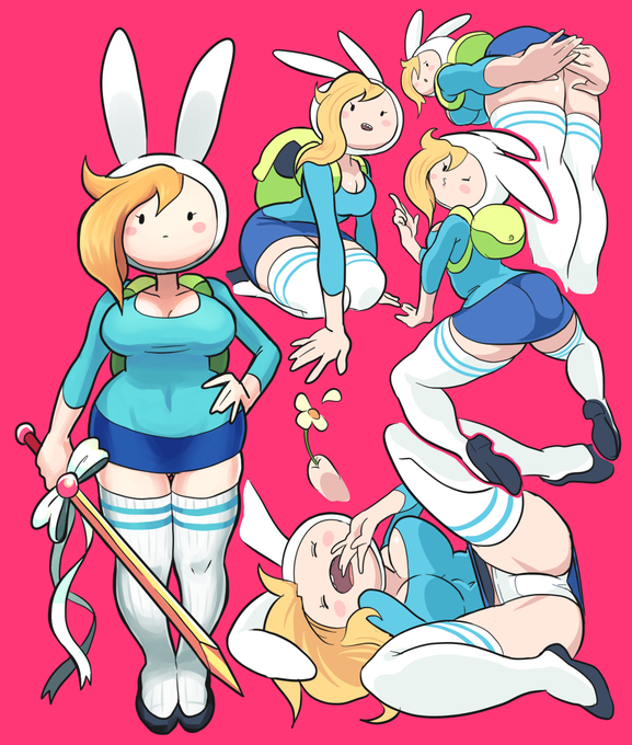 fionna campbell (adventure time and 1 more) drawn by gashi-gashi