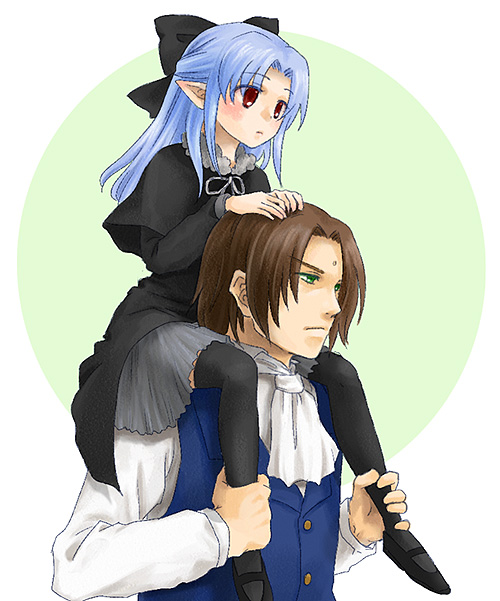 len and kagami shinnosuke (tsukihime and 3 more) drawn by fatcat_720