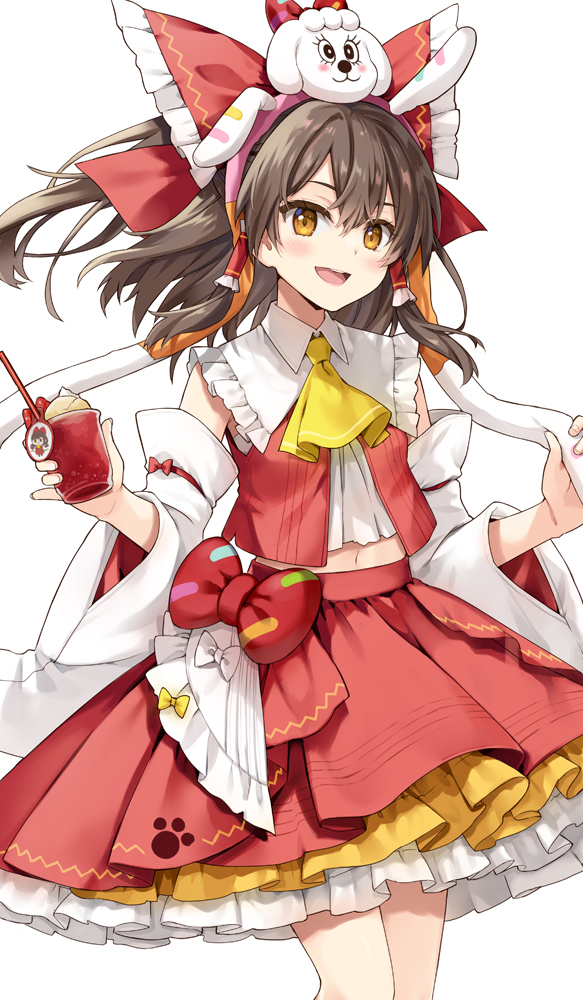 hakurei reimu (touhou and 1 more) drawn by eretto