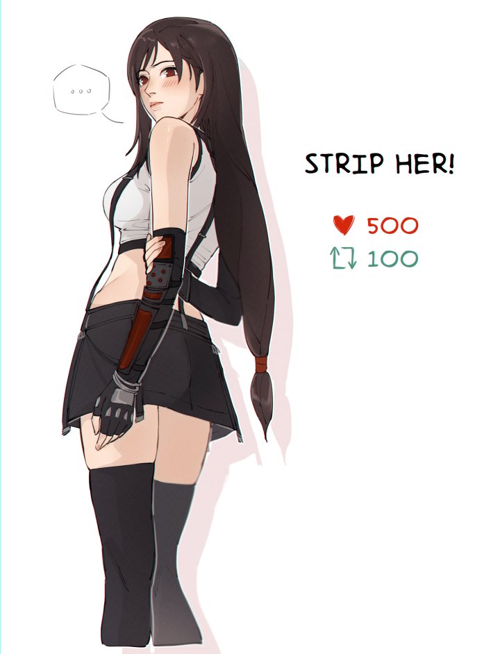 tifa lockhart (final fantasy and 2 more) drawn by pudelmudel