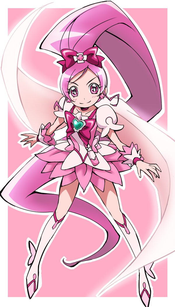hanasaki tsubomi and cure blossom (precure and 1 more) drawn by rutarou