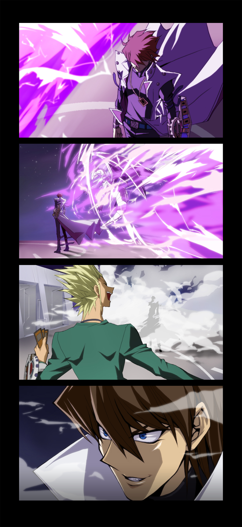 kaiba seto, blue-eyes white dragon, and willa mette (yu-gi-oh! and 1 more) drawn by tom_(leciel2010)