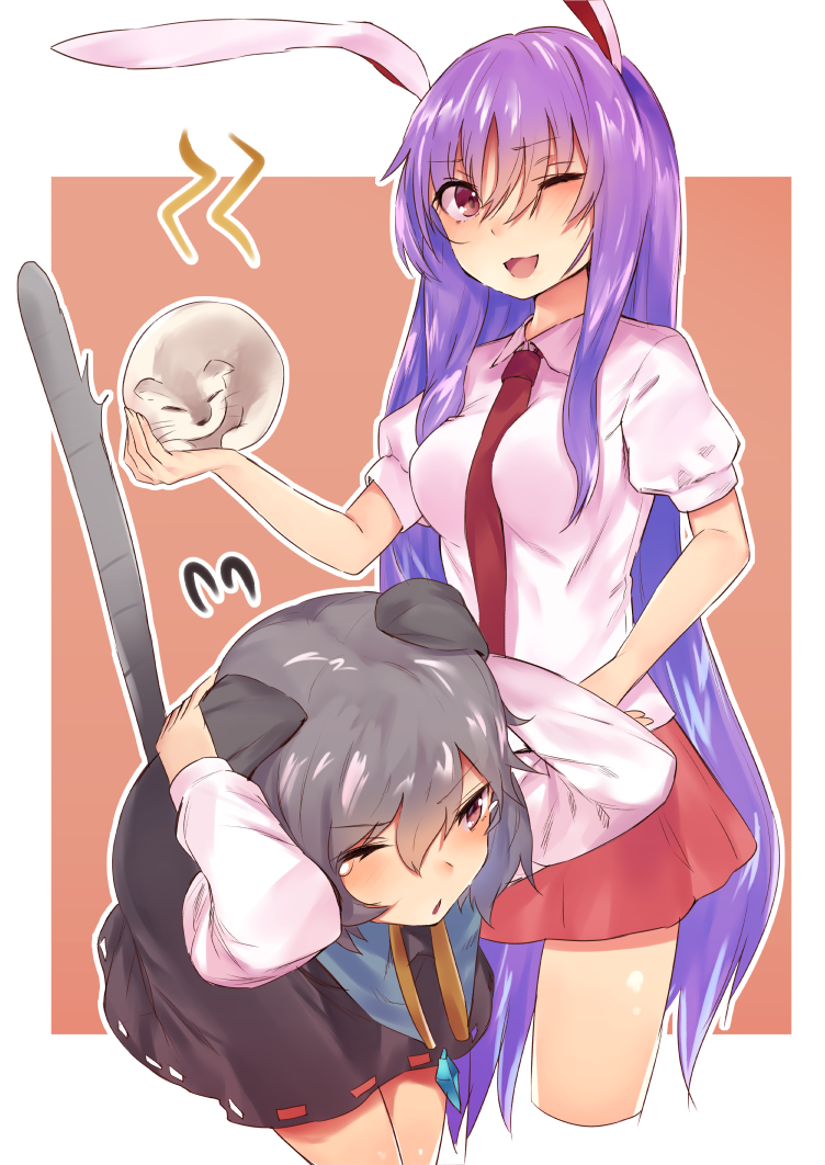 reisen udongein inaba and nazrin (touhou and 1 more) drawn by asuzemu