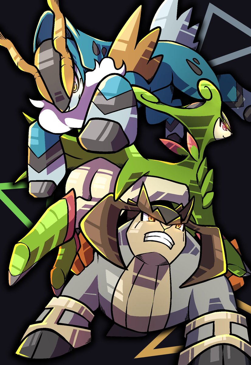 virizion, cobalion, and terrakion (pokemon) drawn by meruru_gu
