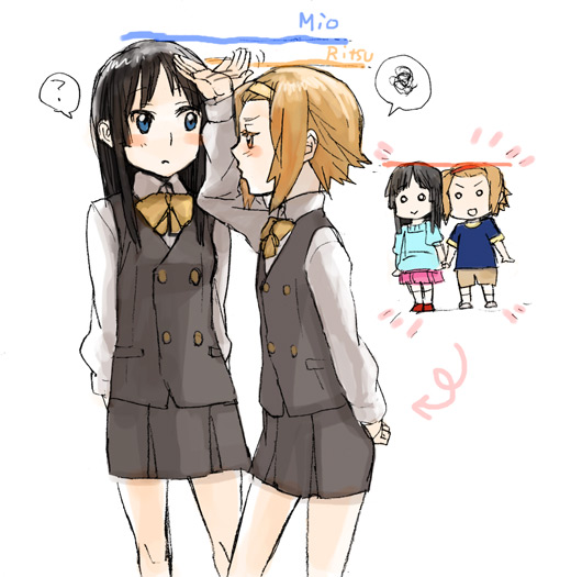 akiyama mio and tainaka ritsu (k-on!) drawn by fukutarou_(enji127)