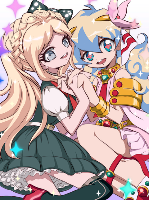 nia teppelin and sonia nevermind (danganronpa and 2 more) drawn by yuko_o