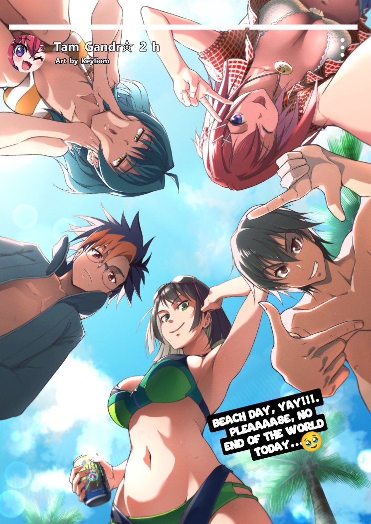 yuuki kanan, kazama shoto, yuuki, hondo kanata, and tenma tomoro (digimon and 5 more) drawn by keyliom
