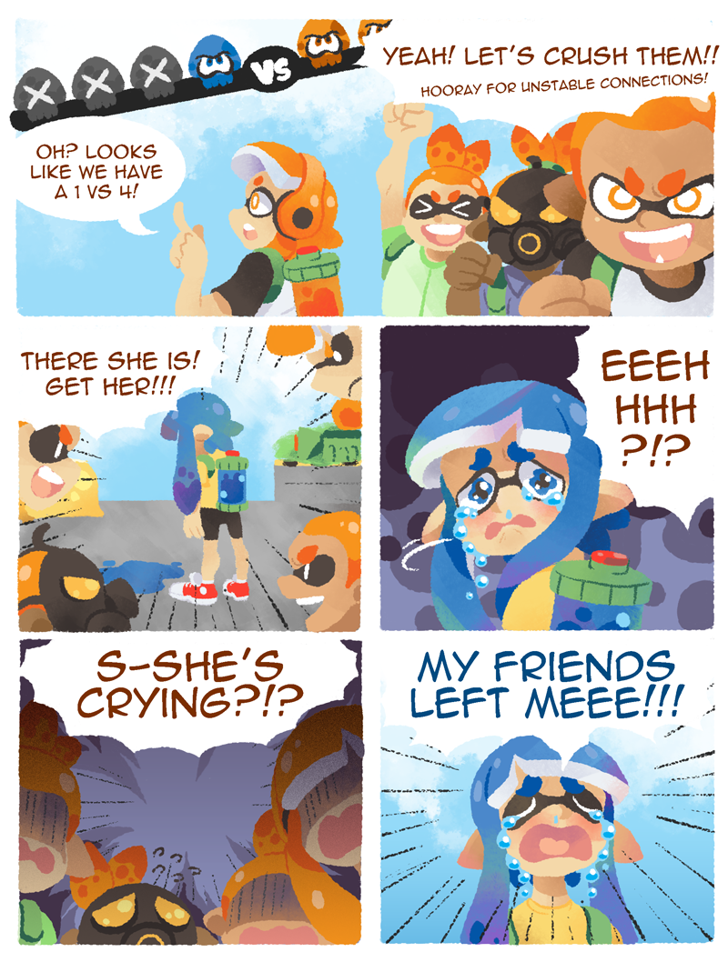 inkling player character, inkling girl, and inkling boy (splatoon) drawn by 3d_rod!