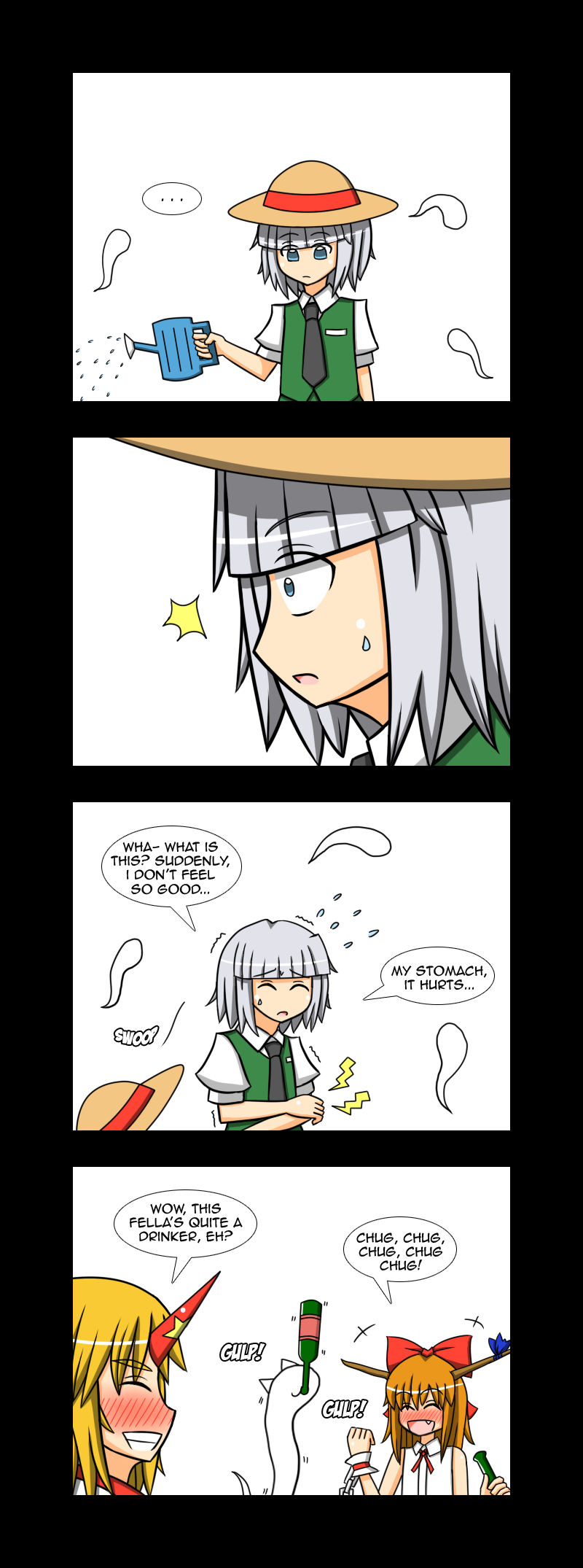 konpaku youmu, ibuki suika, and hoshiguma yuugi (touhou) drawn by lunarisaileron