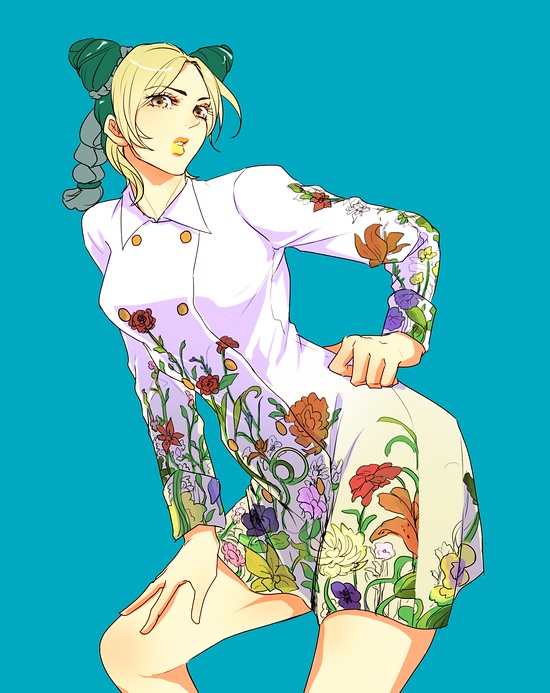 kujo jolyne (jojo no kimyou na bouken and 1 more) drawn by koeri