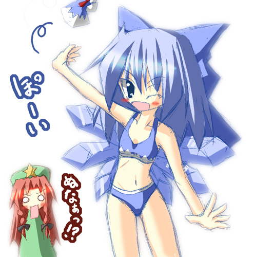 cirno and hong meiling (touhou) drawn by ichidai_taisa