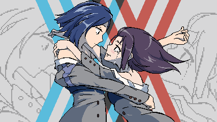 ichigo and ikuno (darling in the franxx) drawn by youkaip