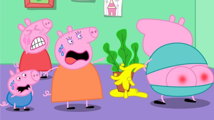 peppa pig, george pig, mummy pig, and daddy pig (peppa pig)