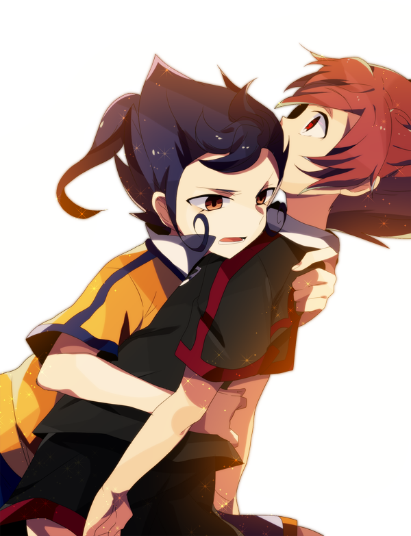 matsukaze tenma and tsurugi kyousuke (inazuma eleven and 1 more) drawn by hage_ta
