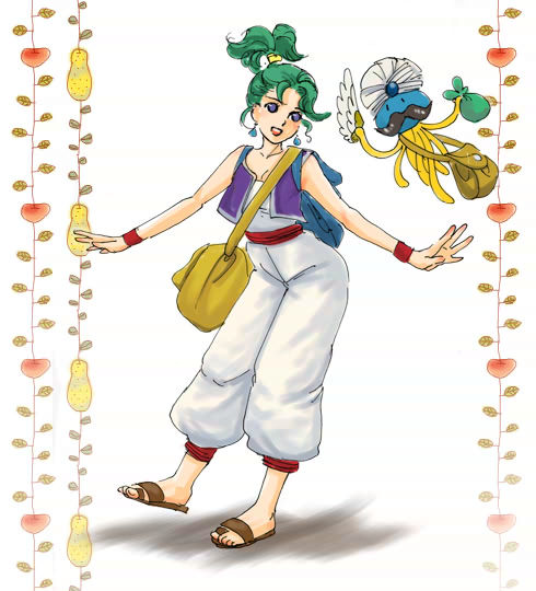 heroine, healslime, and merchant (dragon quest and 2 more) drawn by nao_(moji)