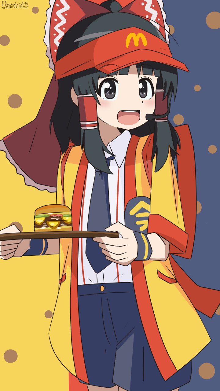 hakurei reimu and imadake dabuchi tabemi (touhou and 1 more) drawn by bambi2000line