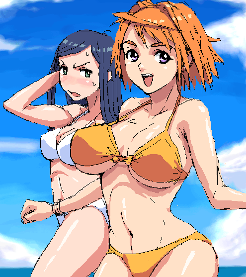 kuga natsuki and tokiha mai (my-hime) drawn by nigou