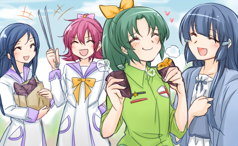 midorikawa nao, hishikawa rikka, aoki reika, and aida mana (precure and 2 more) drawn by jappo