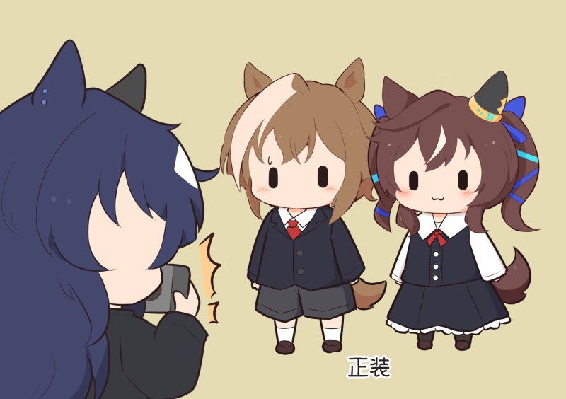 cheval grand, verxina, and vivlos (umamusume) drawn by gomashio_(goma_feet)