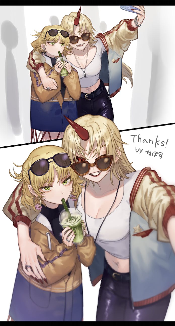 mizuhashi parsee and hoshiguma yuugi (touhou) drawn by marimo_tarou