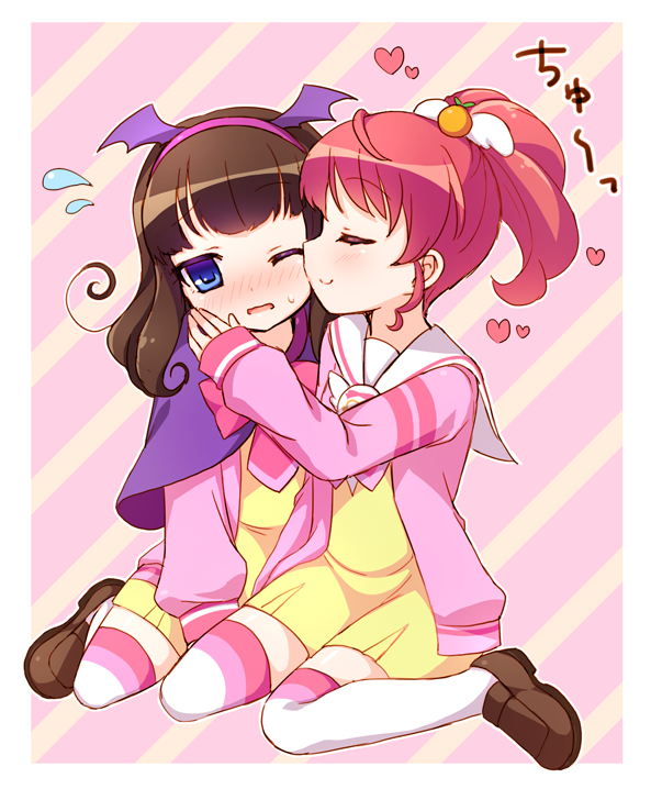 kurosu aroma and shiratama mikan (pretty series and 1 more) drawn by adaajt