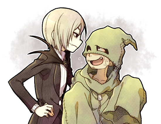 jack skellington and oogie boogie (the nightmare before christmas) drawn by kiri_futoshi