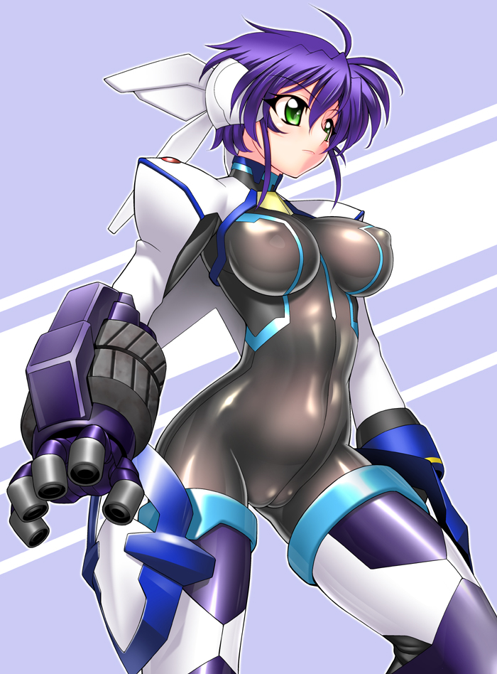 subaru nakajima and revolver knuckle (lyrical nanoha and 1 more) drawn by sakura_ryuuken