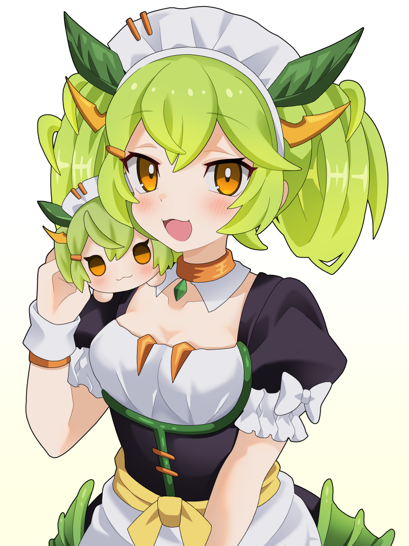 parlor dragonmaid (yu-gi-oh!) drawn by kura_(xxcracy)