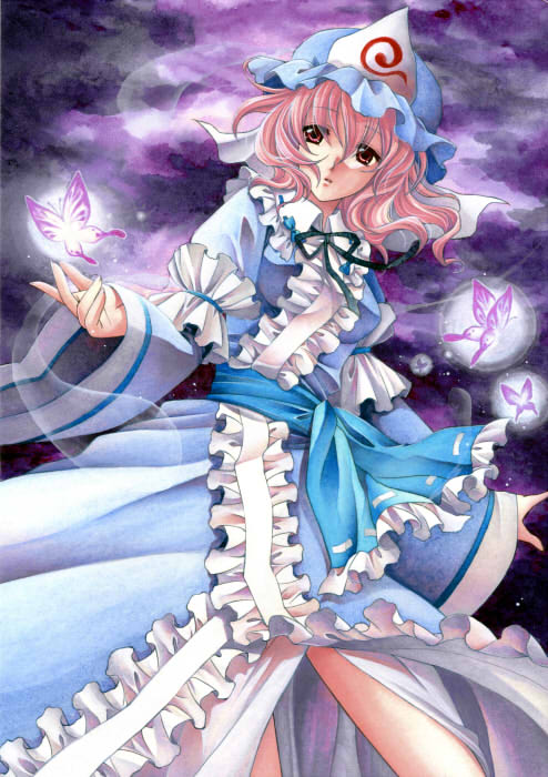 saigyouji yuyuko (touhou) drawn by trimcolor