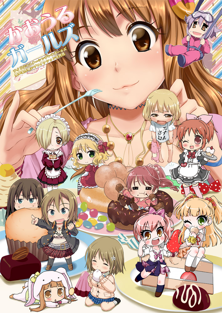 shibuya rin, shirasaka koume, jougasaki mika, futaba anzu, koshimizu sachiko, and 8 more (idolmaster and 1 more) drawn by zanzi