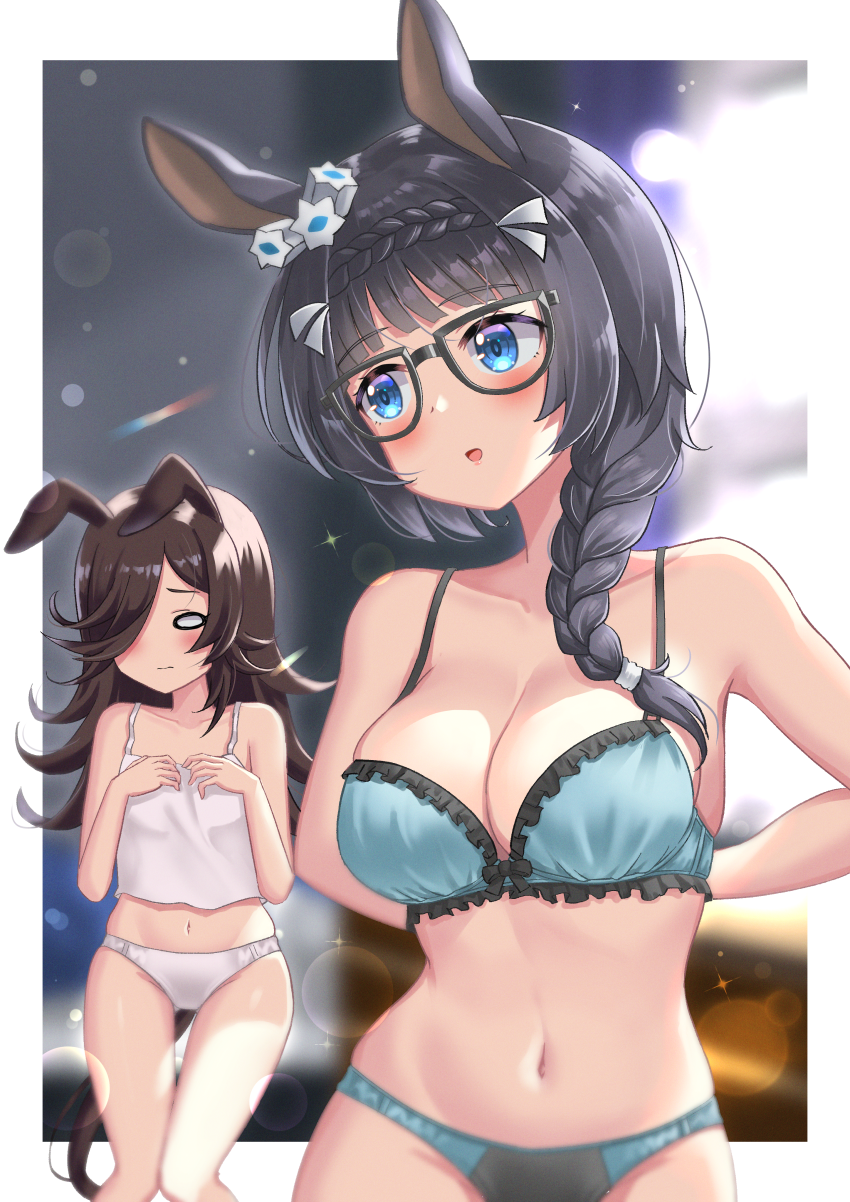 rice shower and zenno rob roy (umamusume) drawn by cstv