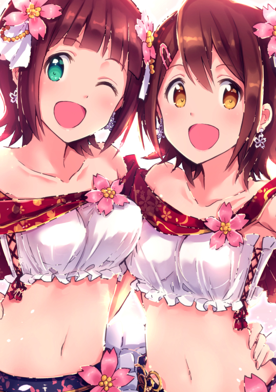 amami haruka and kasuga mirai (idolmaster and 1 more) drawn by ima_(lm_ew)
