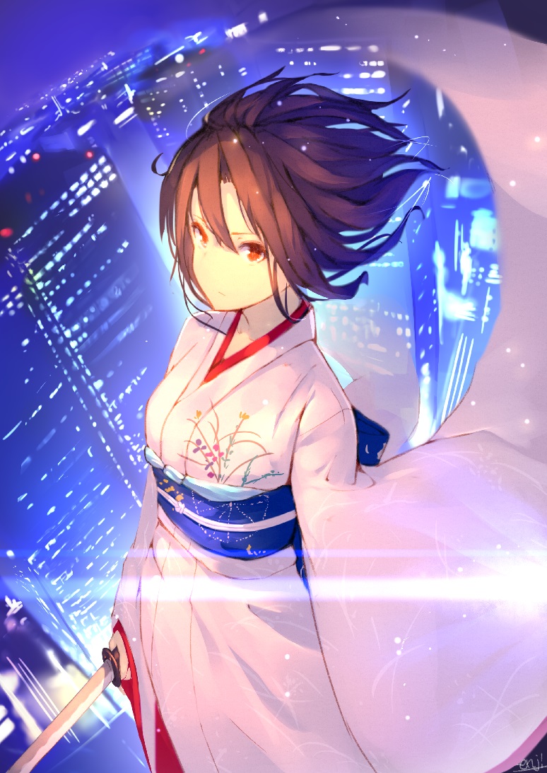 ryougi shiki and void shiki (kara no kyoukai) drawn by enj!