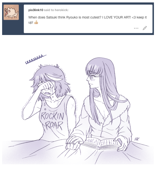 matoi ryuuko and kiryuuin satsuki (kill la kill and 1 more) drawn by herokick
