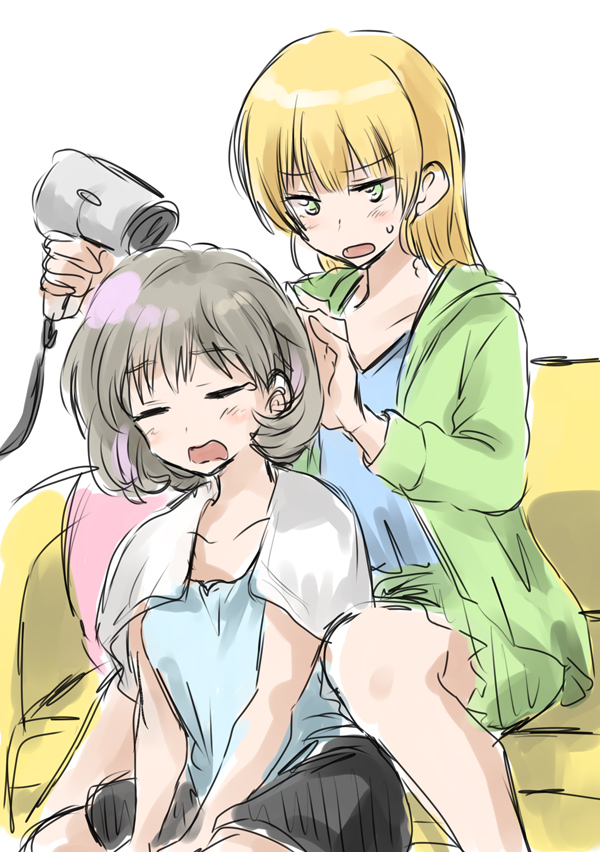 heanna sumire and tang keke (love live! and 1 more) drawn by unya