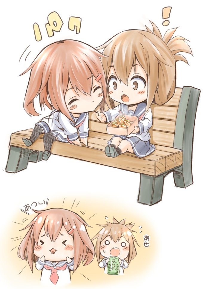 inazuma and ikazuchi (kantai collection) drawn by fujishima_shinnosuke