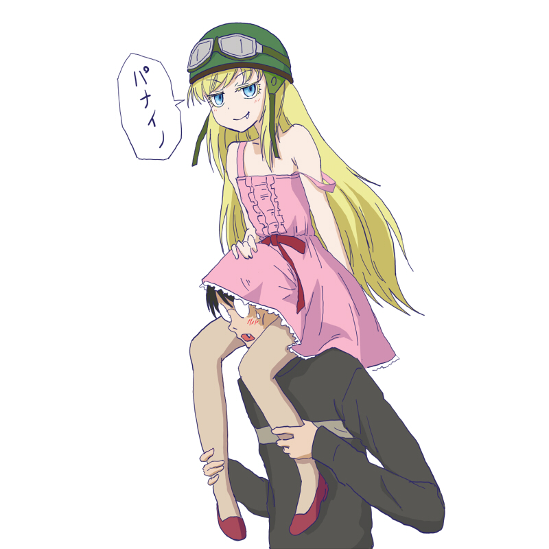 oshino shinobu, madarame harunobu, and susanna hopkins (monogatari and 1 more) drawn by sanadafelix