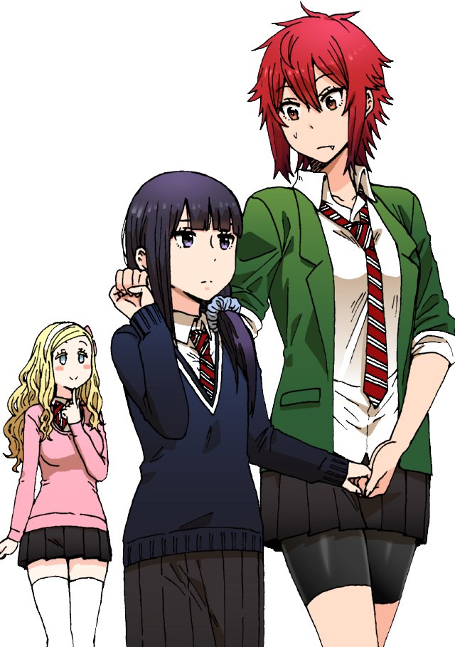 aizawa tomo, gundou misuzu, and carol olston (tomo-chan wa onna no ko) drawn by fumitan_(humitan)