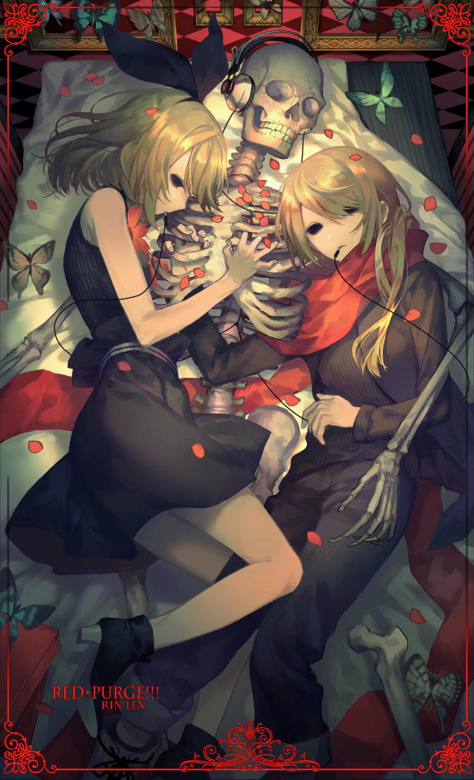 kagamine rin and kagamine len (vocaloid and 1 more) drawn by yamakawa