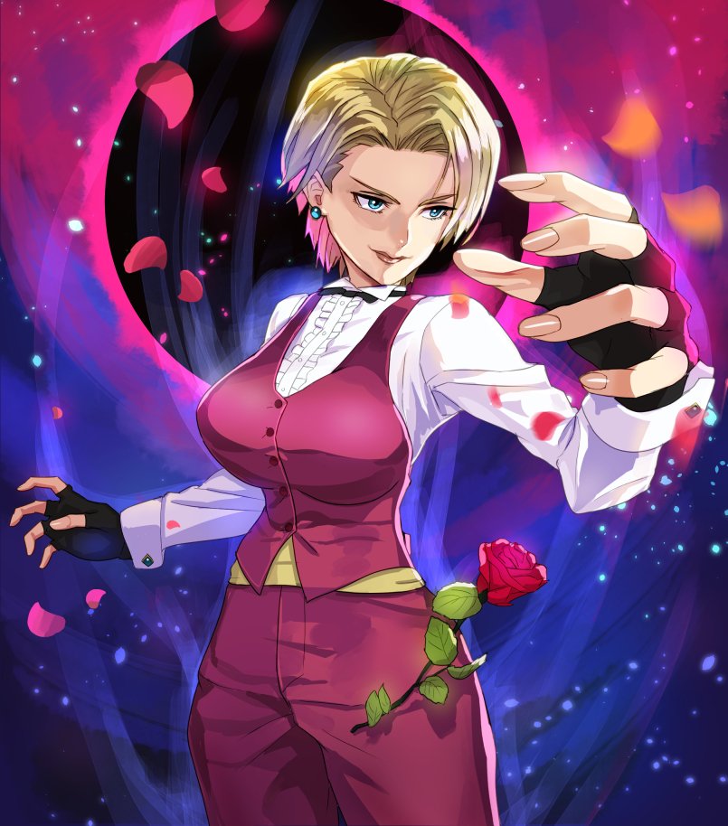 king (the king of fighters and 1 more) drawn by yukinoshin_f