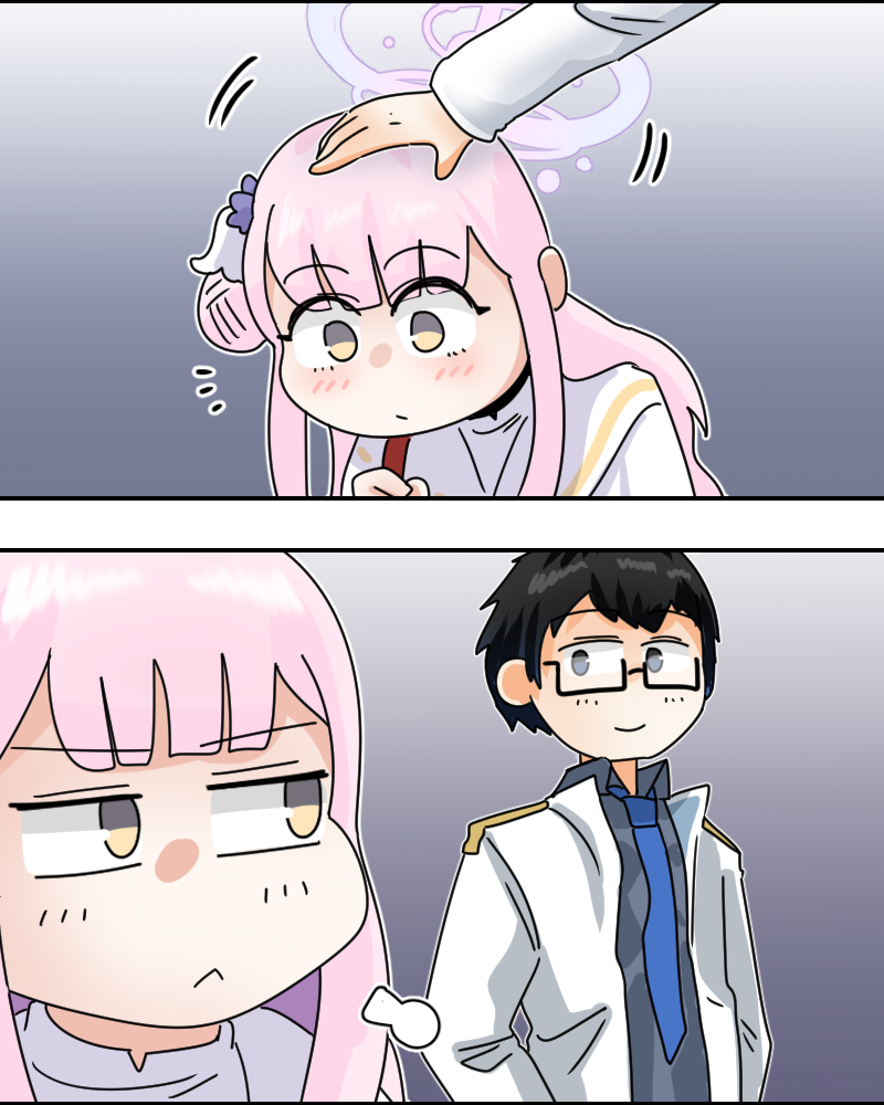 sensei, mika, and problem solver sensei (blue archive) drawn by c/h