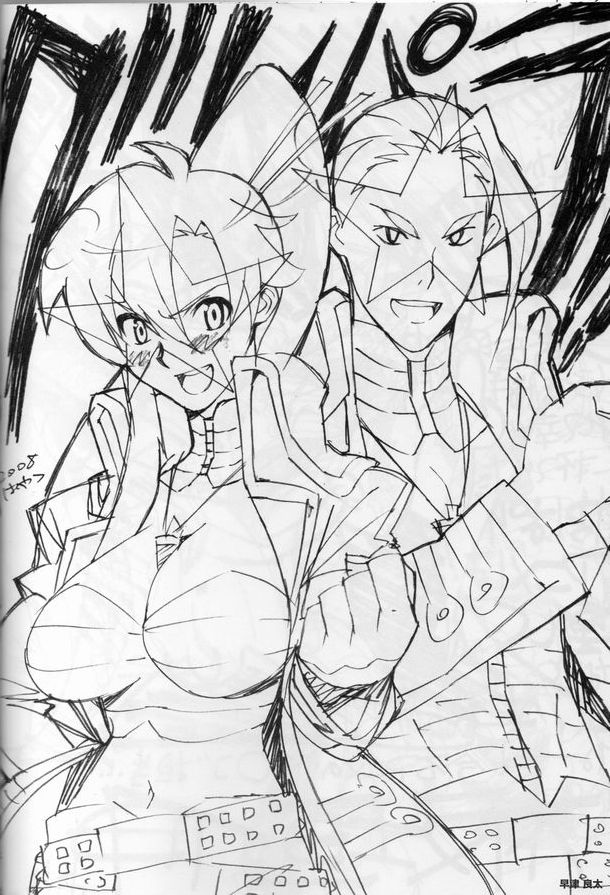 yoko littner, simon, and rossiu adai (tengen toppa gurren lagann)